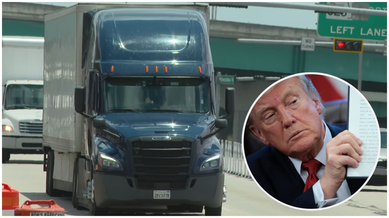 “Van a quedar muchos choferes sin empleo”: camioneros de Miami reaccionan a orden ejecutiva de Trump