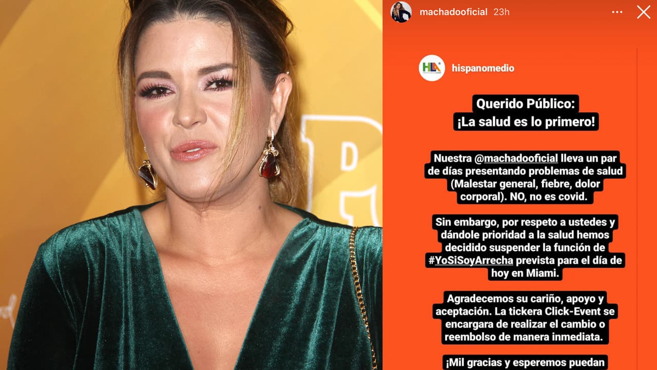 Alicia Machado tuvo que suspender su obra de teatro programada el pasado fin de semana en Miami tras presentar malestares en su salud.