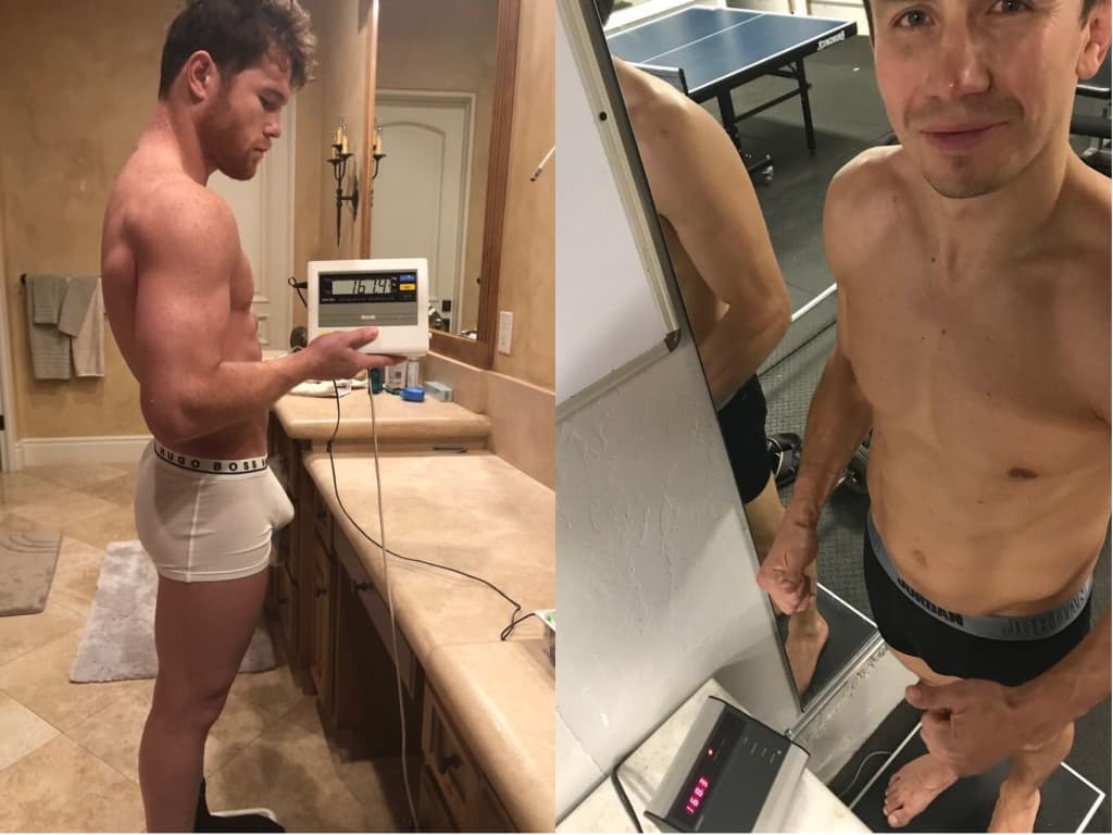 Golovkin y 'Canelo' cumplen en la báscula a 30 días de su cita en Las Vegas