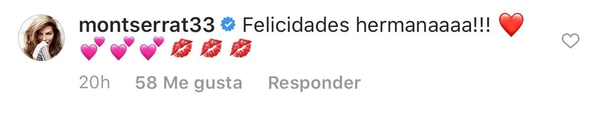 La conductora 
<b><a href="https://www.univision.com/temas/montserrat-oliver" target="_blank">Montserrat Oliver</a></b> no perdió oportunidad de expresar: "¡Felicidades hermana!".