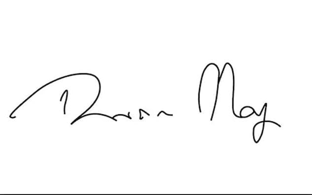 Theresa May tiene sentido del humor, como lo revelan sus mayúsculas altas y estilizadas. La ilegibilidad de su nombre indica que no quiere que le pregunten sobre sus métodos. La forma arqueadas y las letras angostas hablan de una mujer tenaz, eficiente y que nunca se da por vencida.