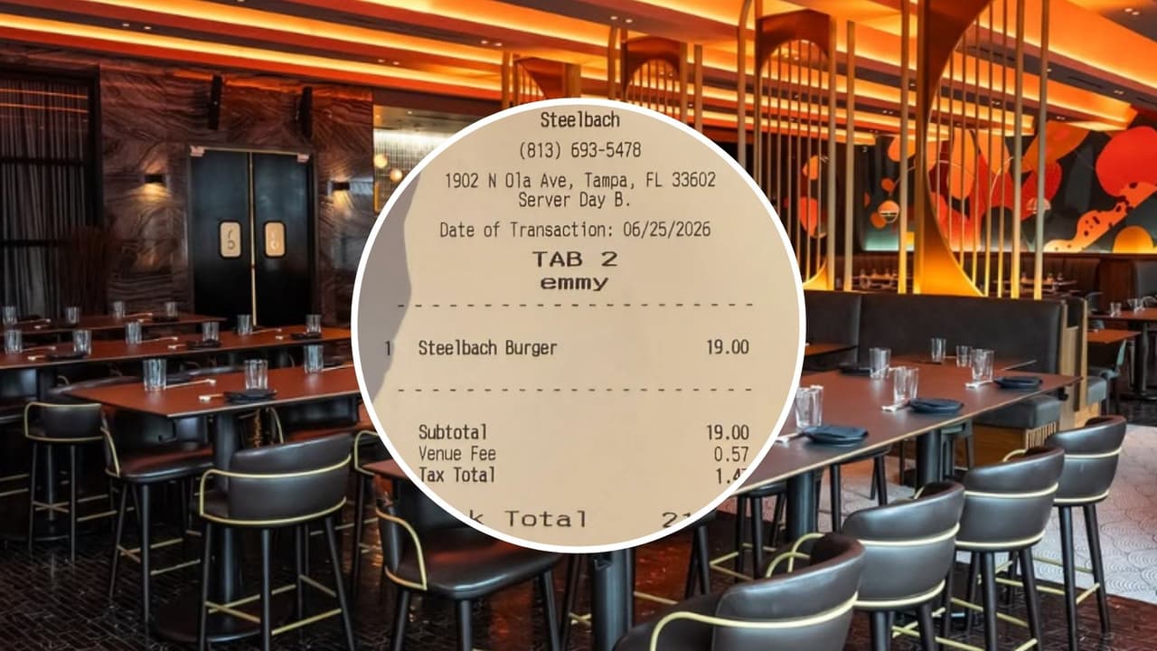 Cargo sorpresa en restaurante de Tampa genera quejas; empresa lo llama “venue fee”