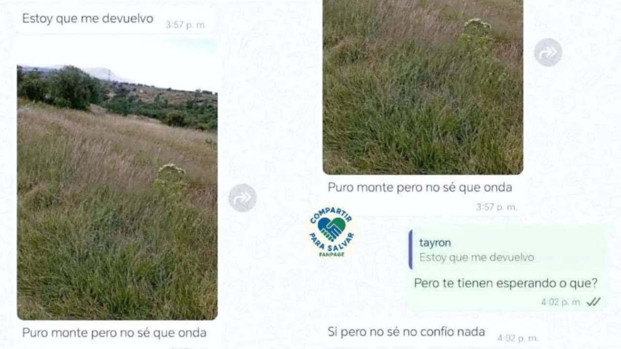 Fragmento de la última conversación que Tyron Paredes habría tenido con su hermana.