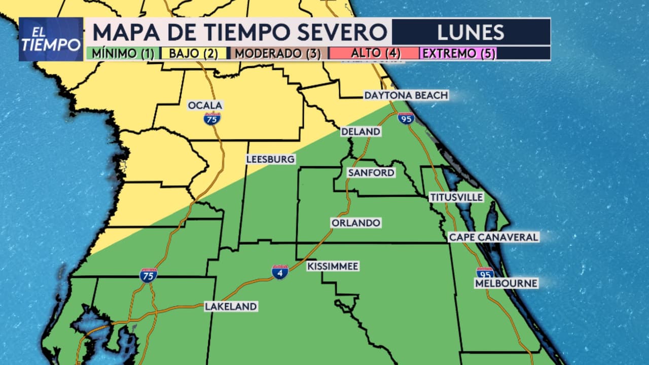 Riesgo de tiempo severo presente en Florida Central