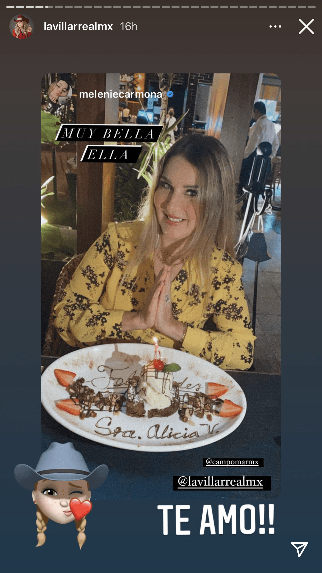 "Veníamos de carretera, viajando, pero llegamos a Monterrey a ver a los hijos y 
<b><a href="https://www.youtube.com/watch?v=cECL89LdcYQ&t=2692s" target="_blank">la hemos pasado bonito</a></b>", dijo la intérprete de 'Te aprovechas'. 
<br>