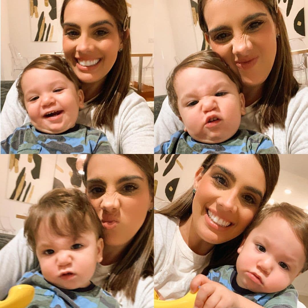 Y ya que tomamos el tema de los hijos pequeños, no podemos olvidarnos de uno de nuestros consentidos: baby Diego y su radiante mami, Andrea Chediak.