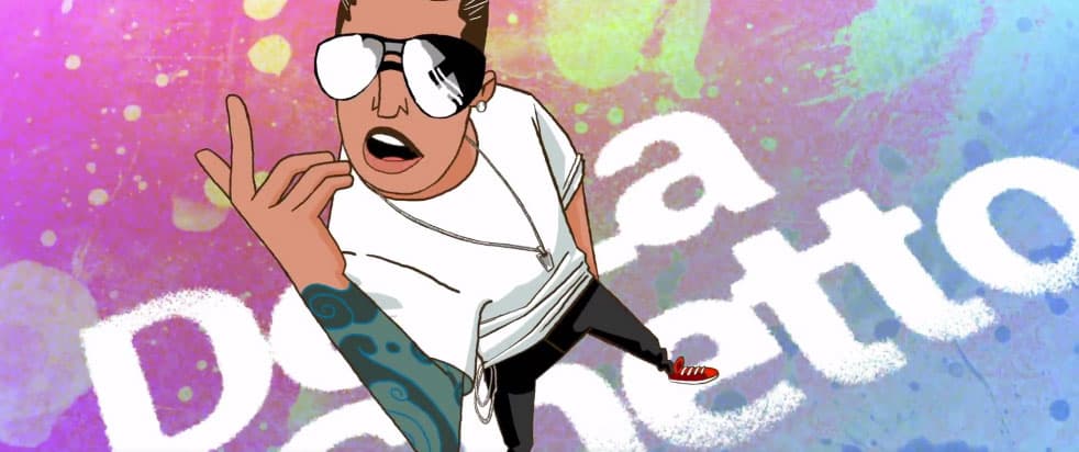 De la Ghetto, su compañero en el tema, también fue animado para el video.