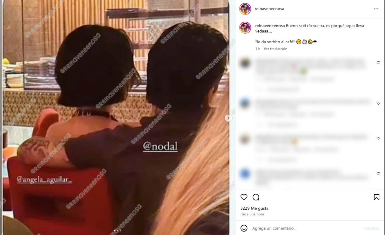 Nodal presuntamente abrazando a Ángela Aguilar.