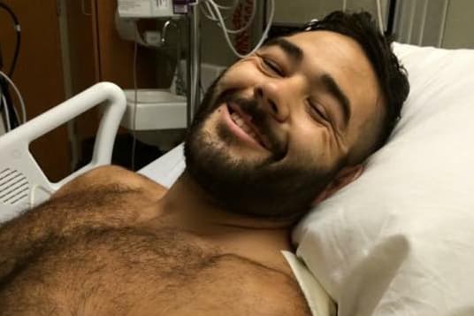 Chris Mintz en el hospital