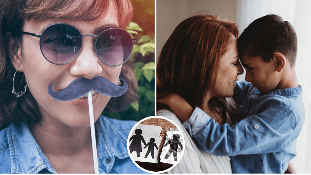 Se disfrazó de hombre para que sus niños pudieran asistir al Día del Padre: su hijo la presumió