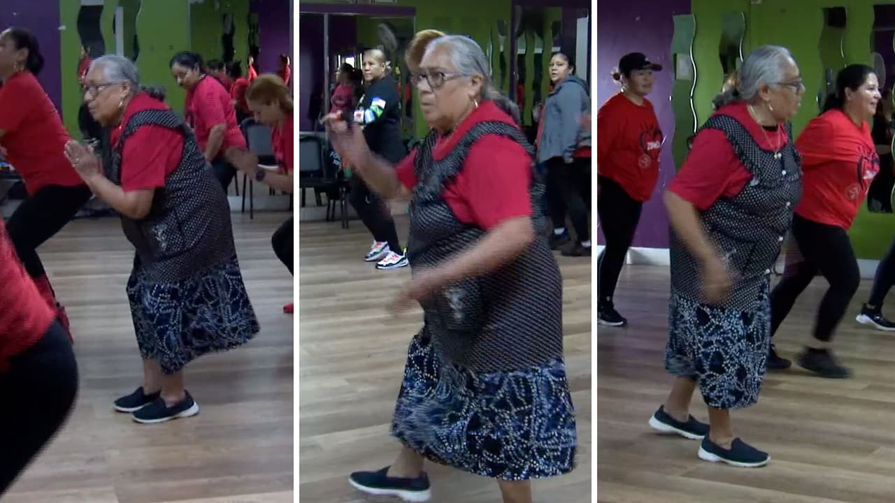 Doña Sofy es una mexicana de 76 años que inspira y motiva a los más jóvenes con sus pasos de zumba al norte de Texas