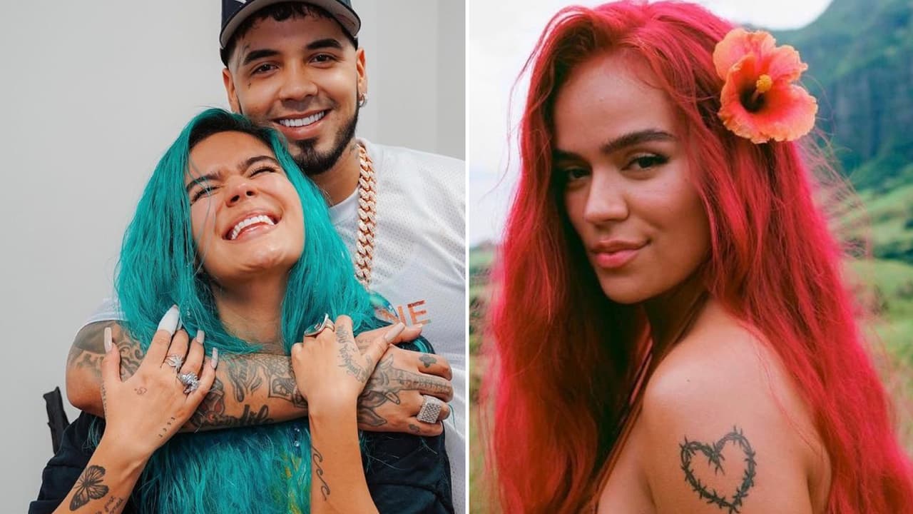¿Fue por Anuel? Karol G confiesa los verdaderos motivos por los que se tinturó el pelo de azul y rojo
