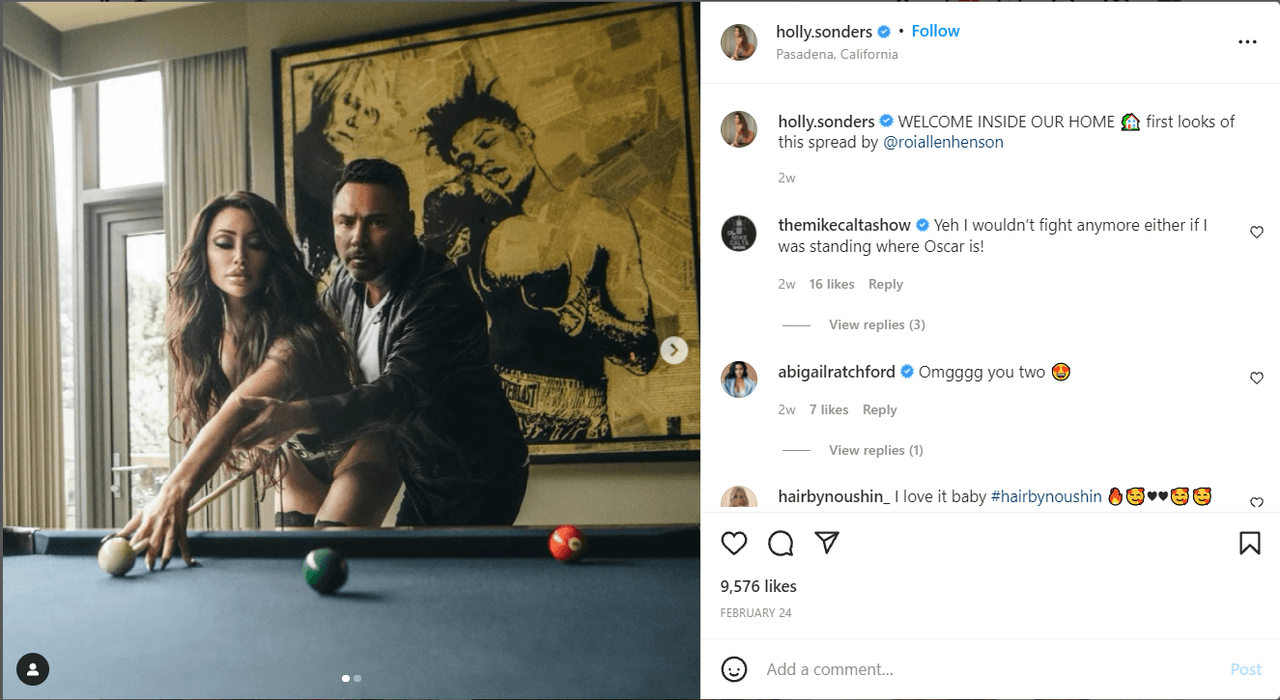 Días después, también publicaron unas sugestivas fotografías dentro de su hogar.