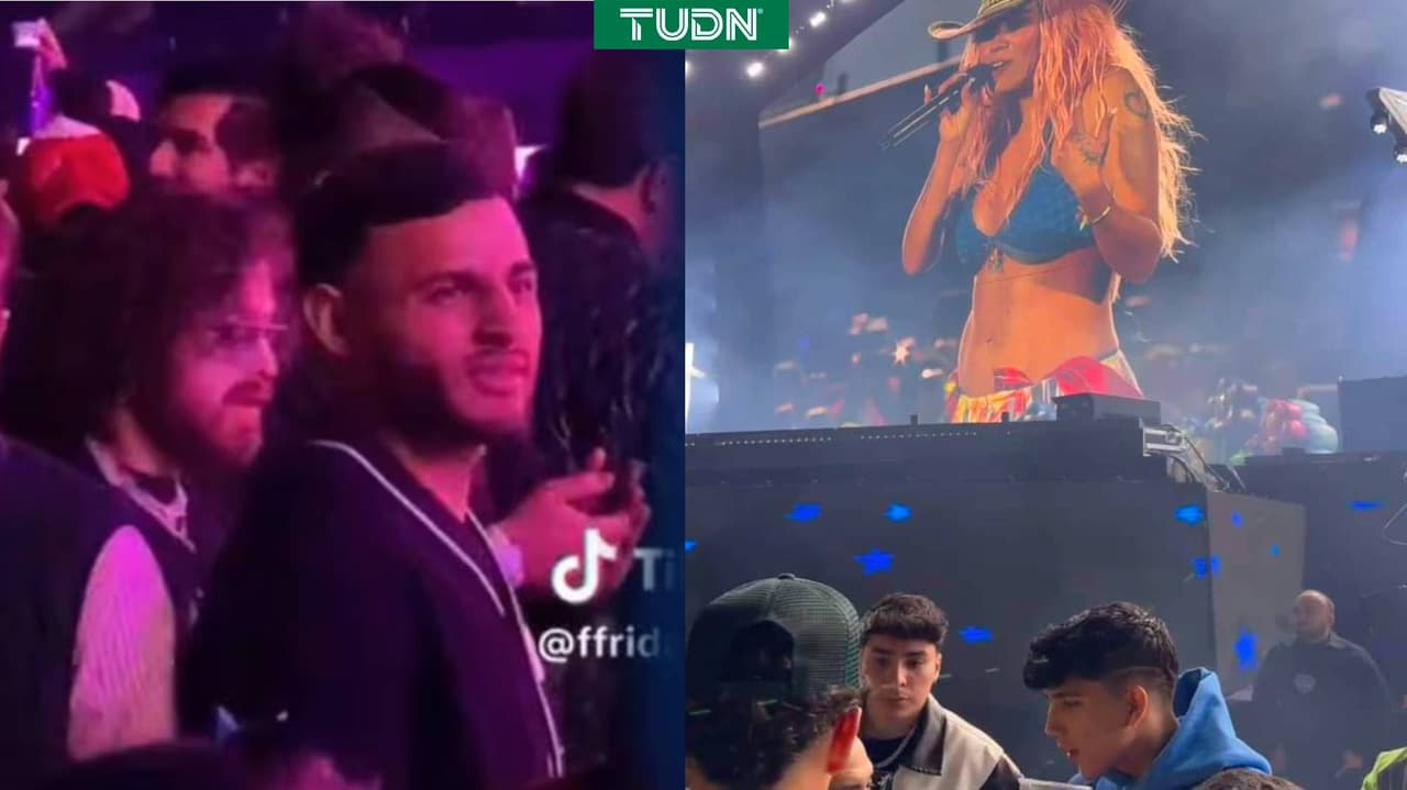 Kevin Álvarez y Alexis Vega en primera fila del concierto de Karol G