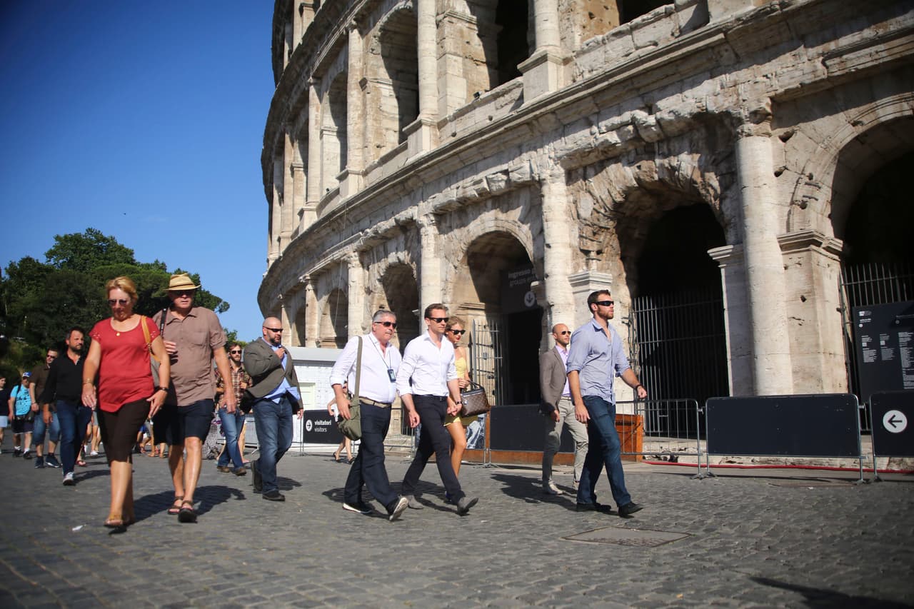 Taylor Swift y Tom Hiddleston estuvieron fascinados con el Coliseo.
