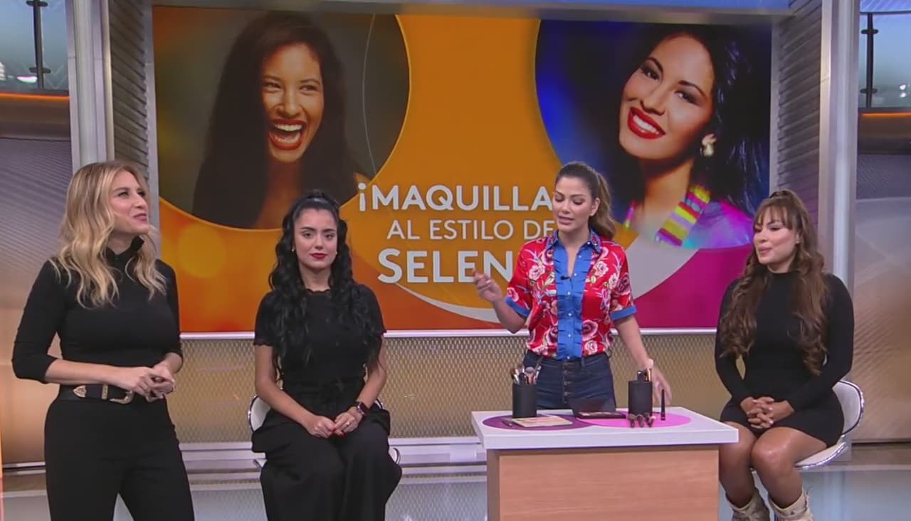 La maquillista profesional Mariela Bagnato, trabajó dos tipos de maquillaje, en el que explicó cómo arreglar las cejas, los labios y los ojos con características del maquillaje de Selena, pero aterrizado a las tendencias actuales.
<br>
