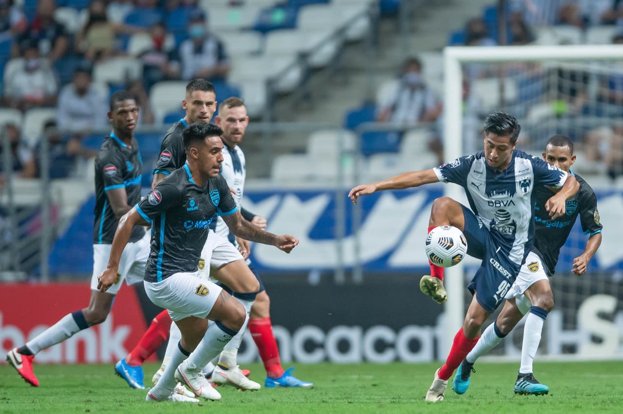 Con goles de Jesús Gallardo, Vincent Janssen y Luis Sanchez, Monterrey vence 3-1 al Atlético Pantoja en la vuelta de los octavos de final de la Concacaf Liga de Campeones.
