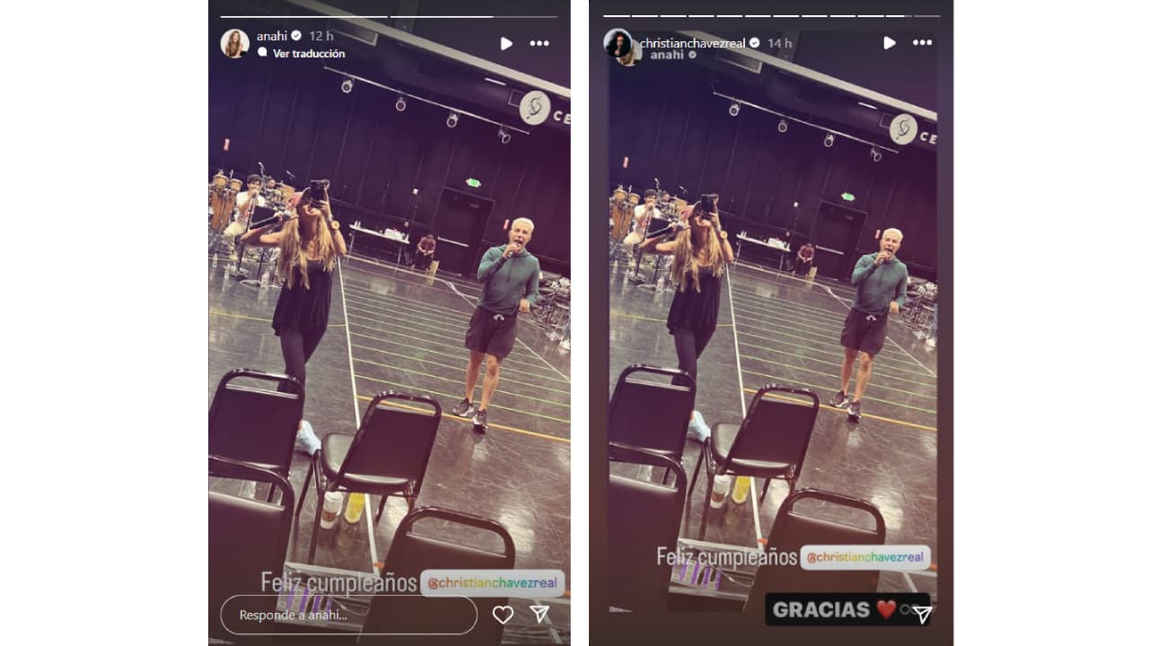 Anahí felicita a Christian Chávez en su cumpleaños 41.