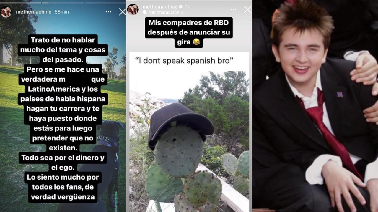 Ronald Duarte, actor de Rebelde, criticó que la nueva gira de RBD no haya incluido a más países de habla hispana.