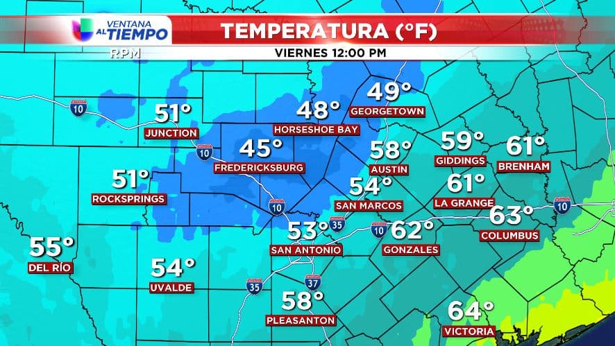 Bajas temperaturas con máximas de 53 llegan a San Antonio 