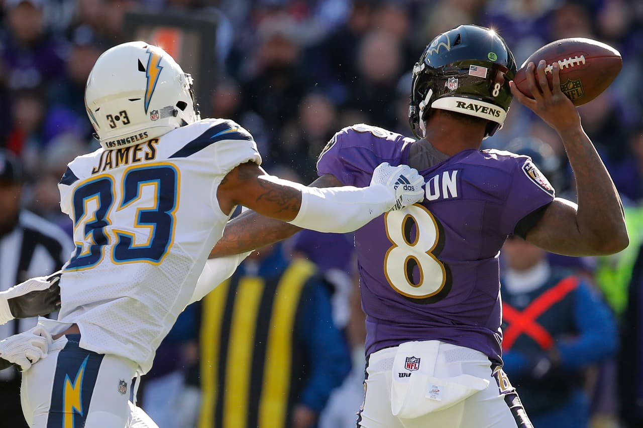 <b>Derwin James | CB / S | Los Angeles Chargers</b>
<br>
<b>- Edad: 23 añoos</b>
<br>- Si no fuera por una temporada en su mayoría por lesiones, podría estar sentado aquí como el mejor jugador defensivo de todos. 
<br>- Su actuación como novato fue forraje de libro de cuentos, sin dejar dudas de que James escribió un cuento de regreso masivo en 2020.