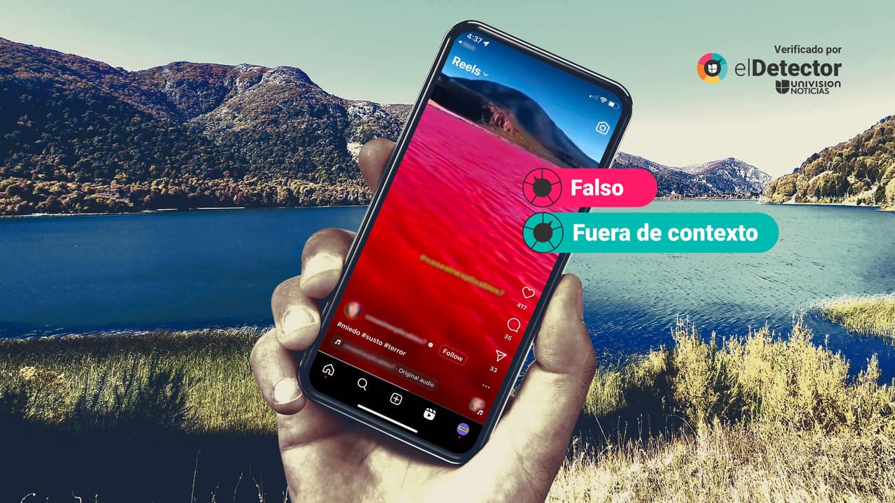 Ese video viral no muestra el río Nilo teñido de rojo: es de la Laguna Roja en Chile