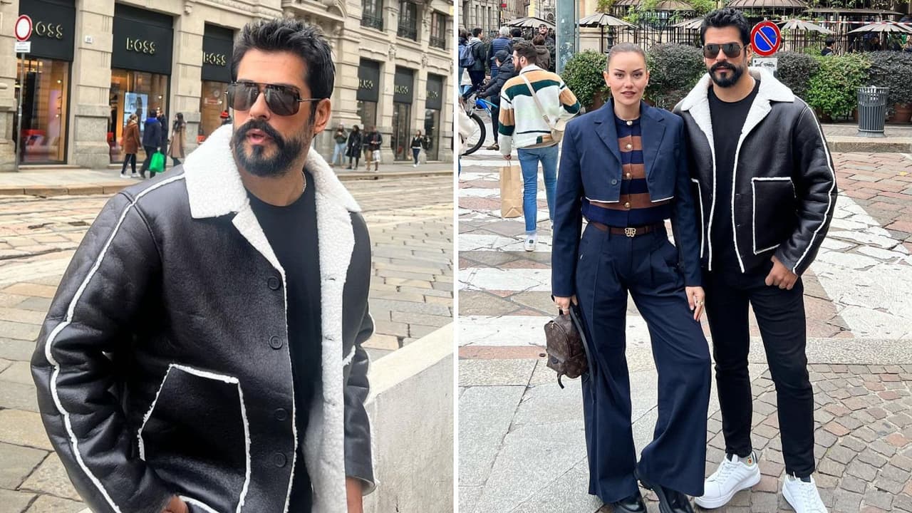 Burak Özçivit y Fahriye Evcen en Milán.