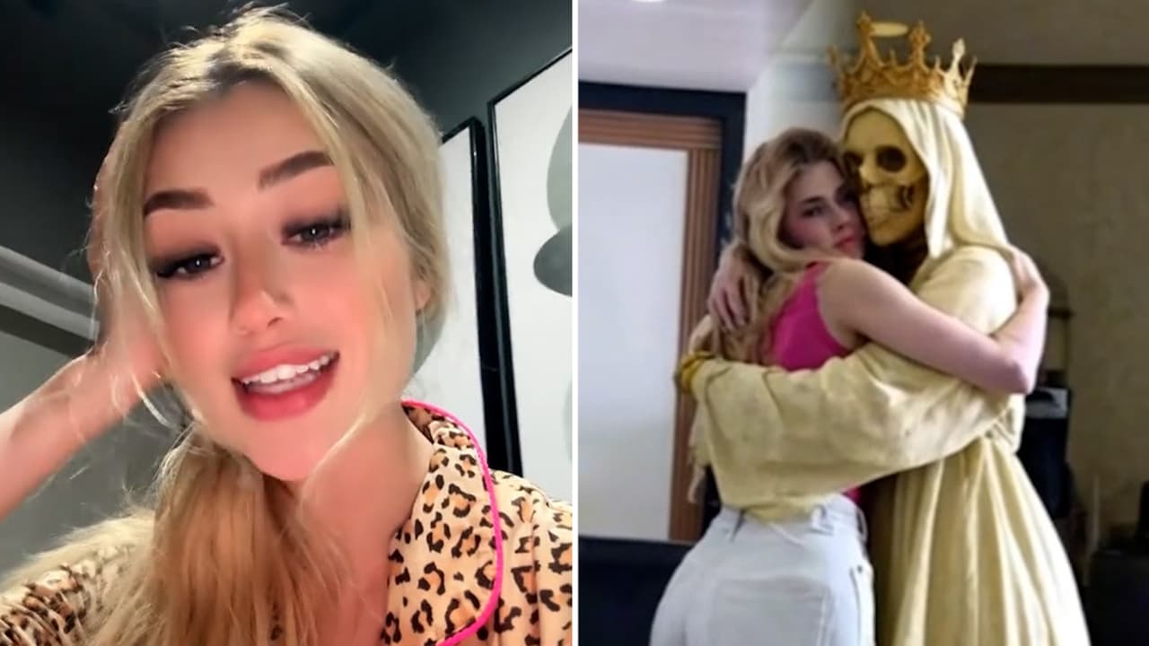 Imagen de Valeria Márquez con la Santa Muerte se viraliza: en un ‘live’ mostró su altar