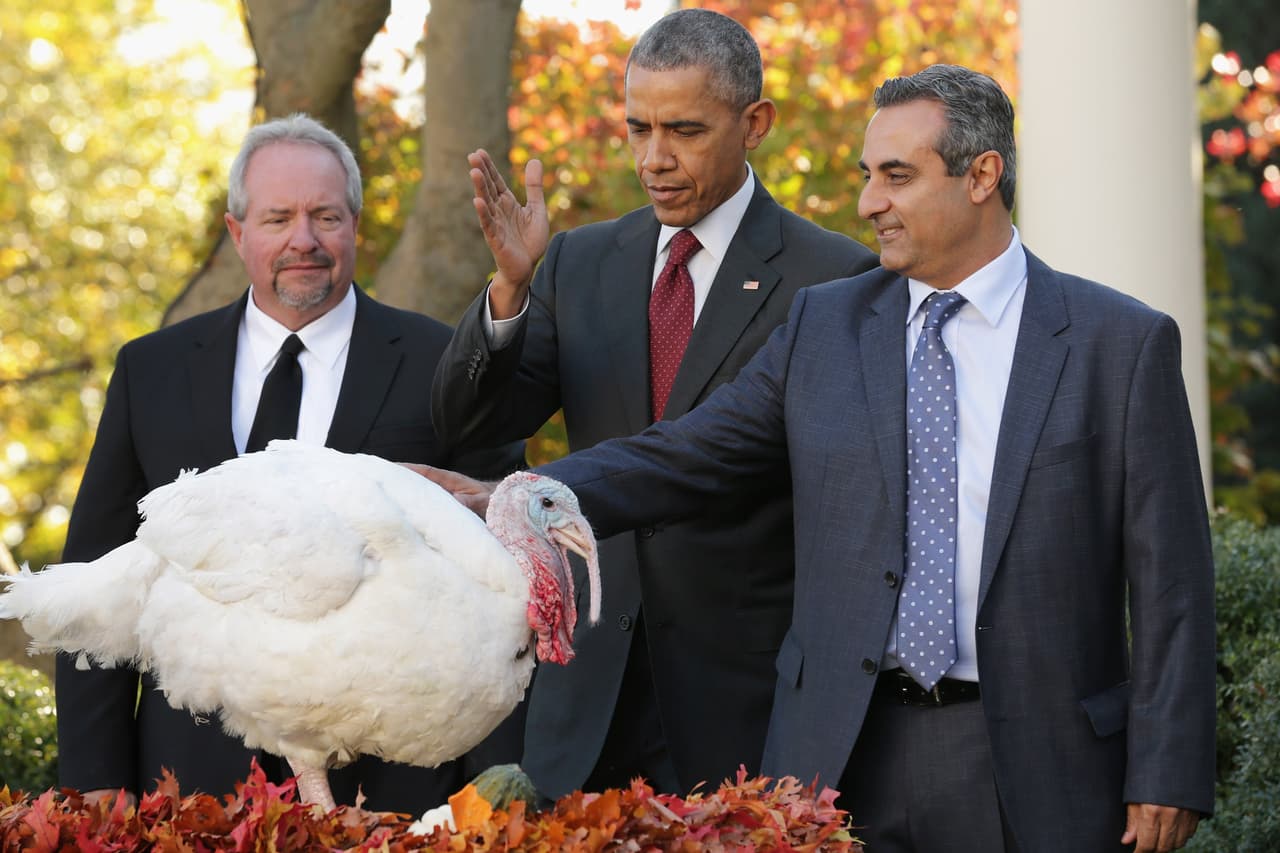 En 2015 
<b>Obama</b> perdonó a 'Abe', un pavo de 42 libras.