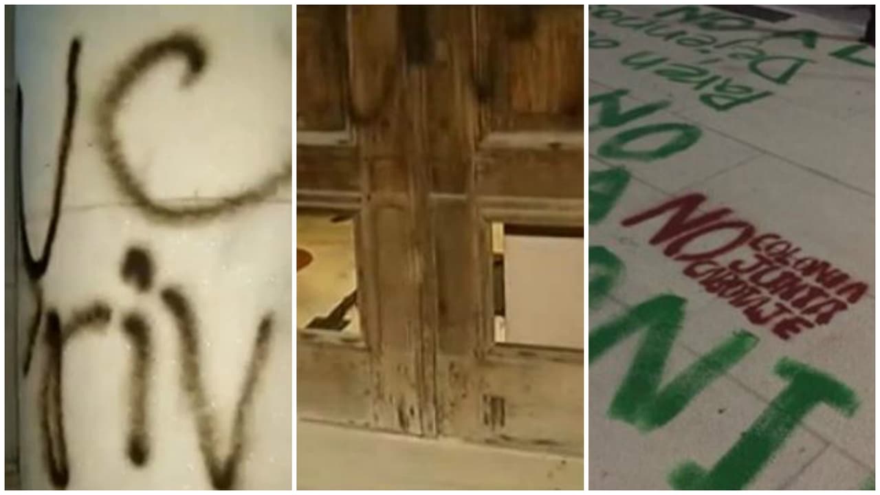 Vandalizan el Capitolio en repudio a proyecto que privatizaría escuelas