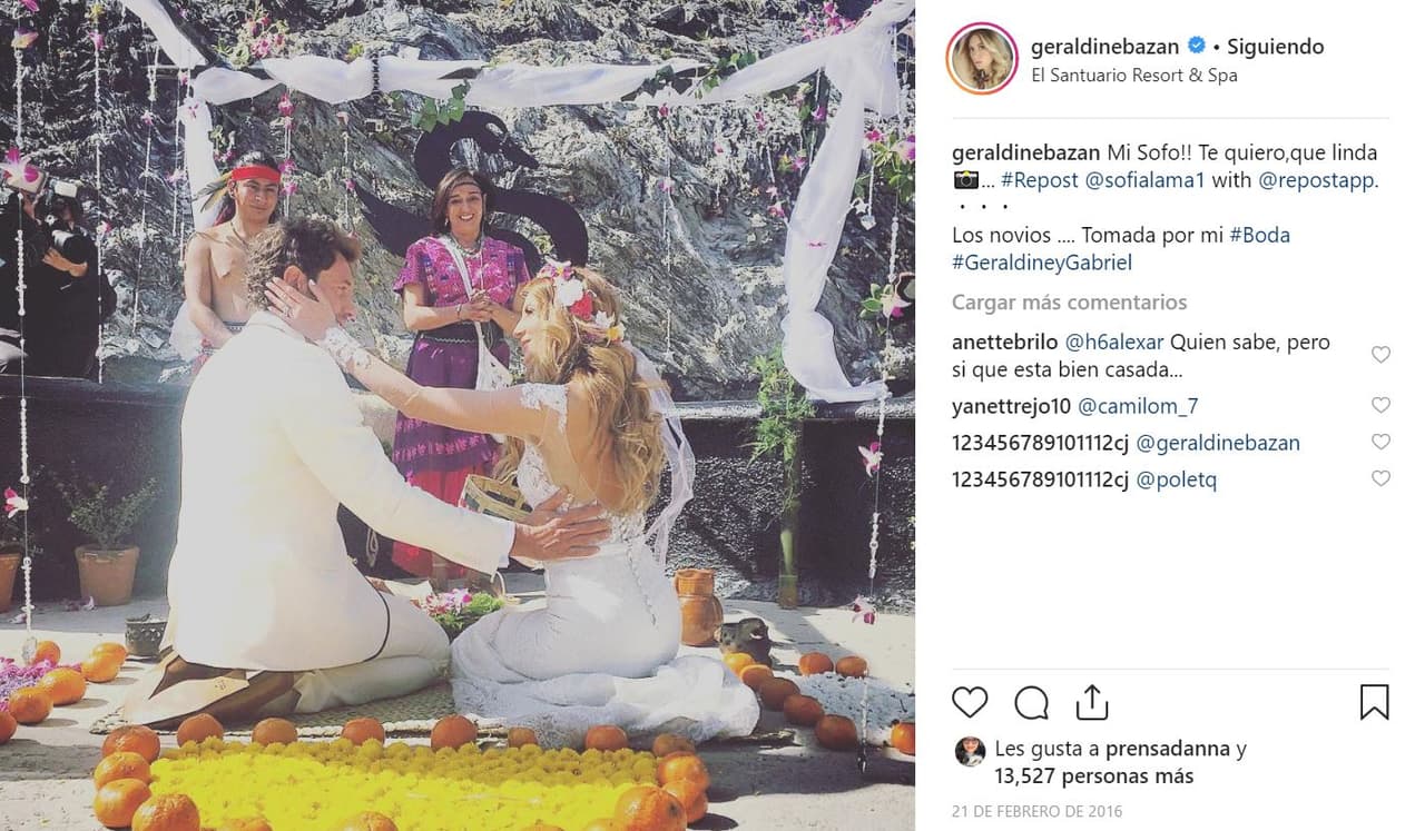 Geraldine Bazán compartía imágenes y llamaba a Gabriel, ‘mi soto’.
<br>