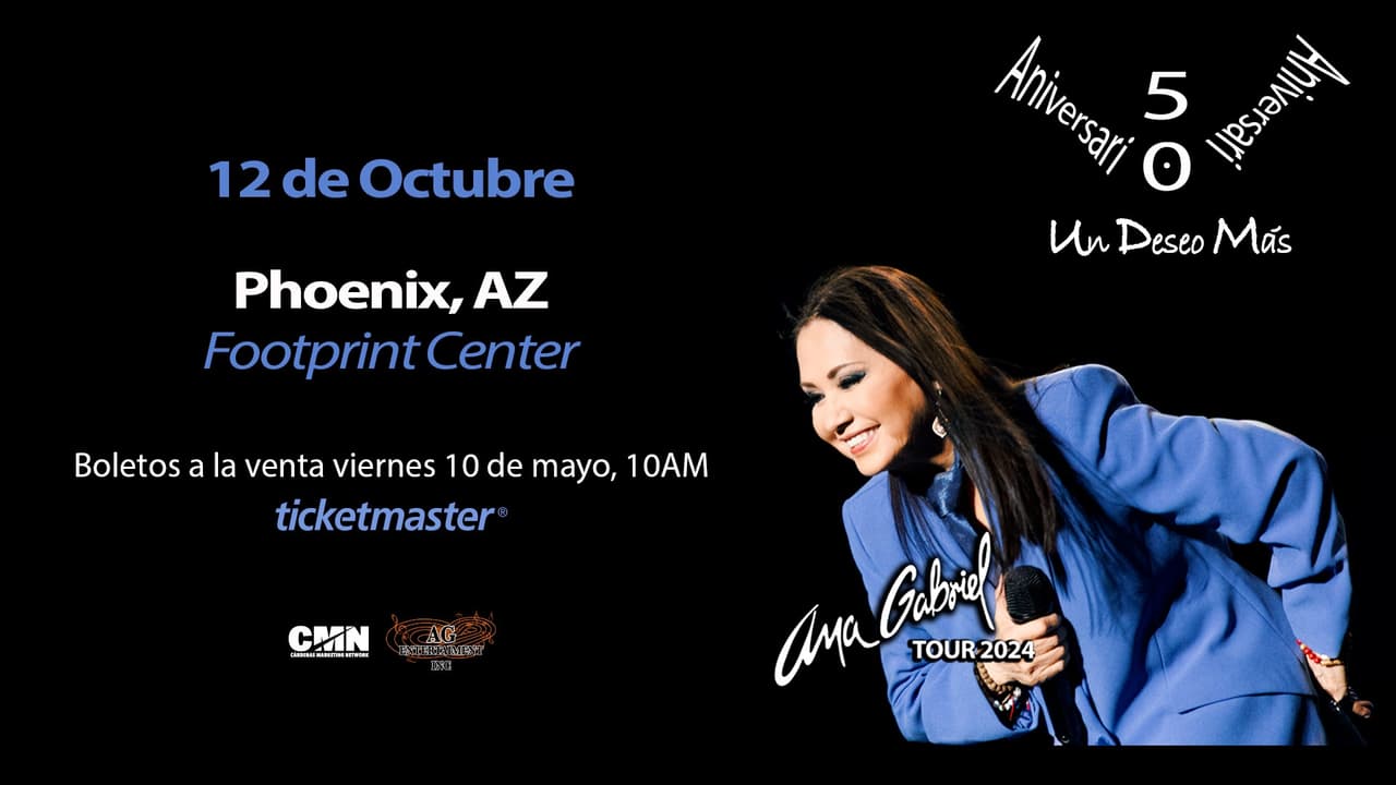 ¡Gana Boletos para el Concierto de Ana Gabriel en el Footprint Center!