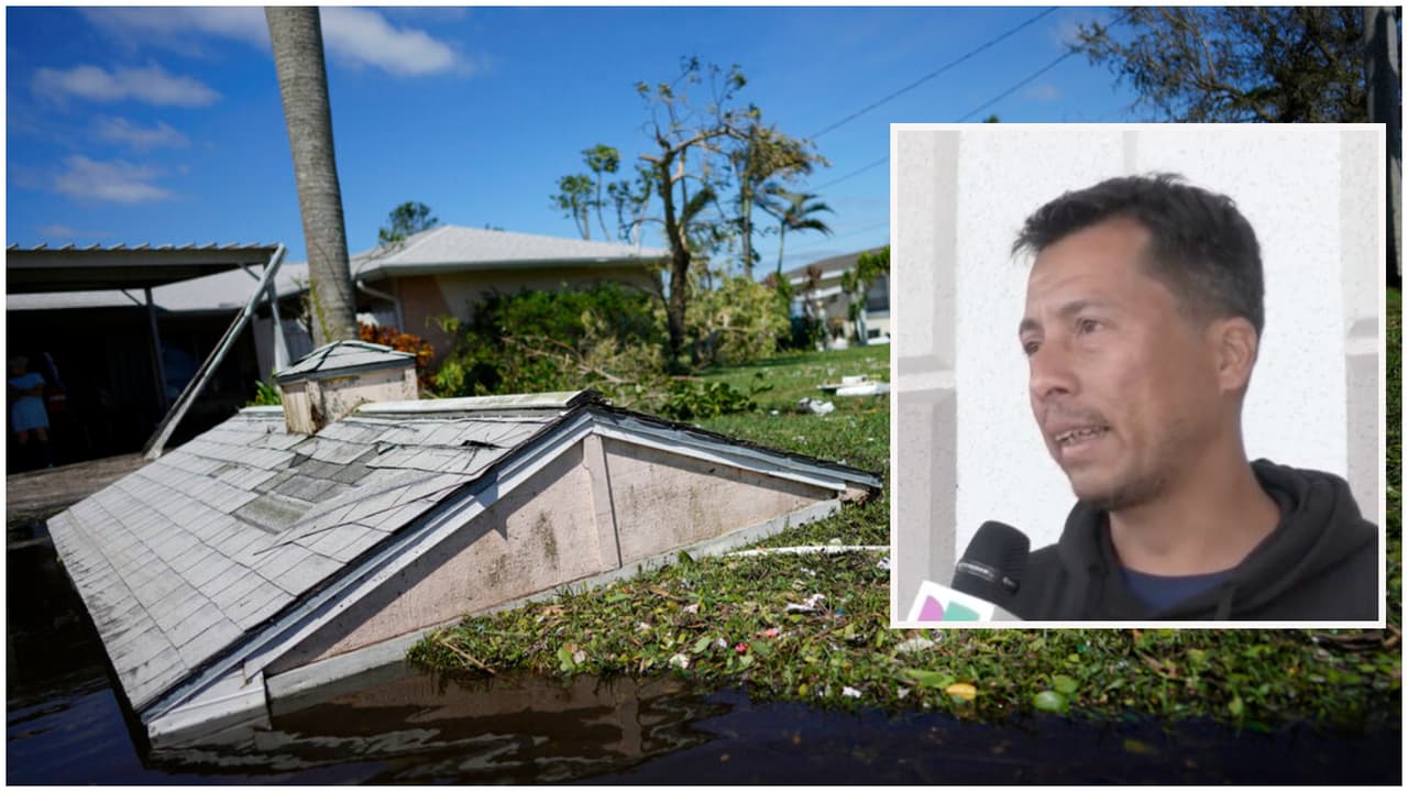 Migrante recién llegado a Orlando cuenta cómo se cayó el techo del refugio en el que estaba por el huracán Ian