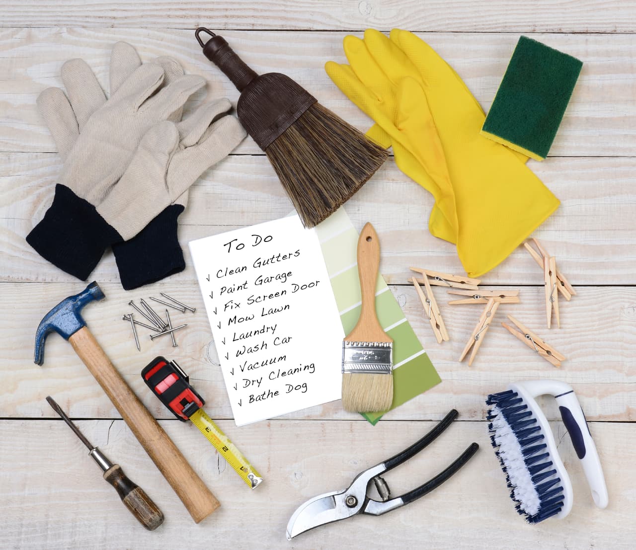 Crea una lista de todas las cosas que se deben arreglar. Después inicia con los asuntos más urgentes y necesarios y trabaja sobre esa lista.