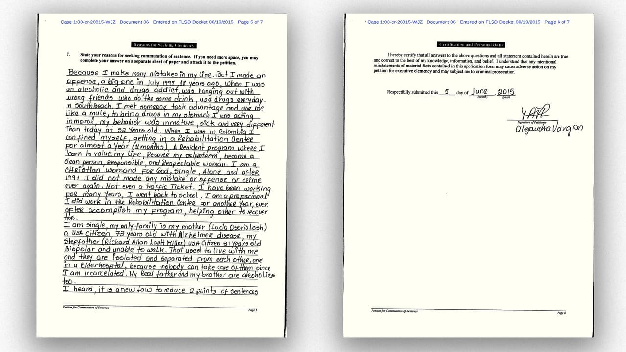 La carta forma parte de un expediente judicial, obtenido por Univision Investiga.
