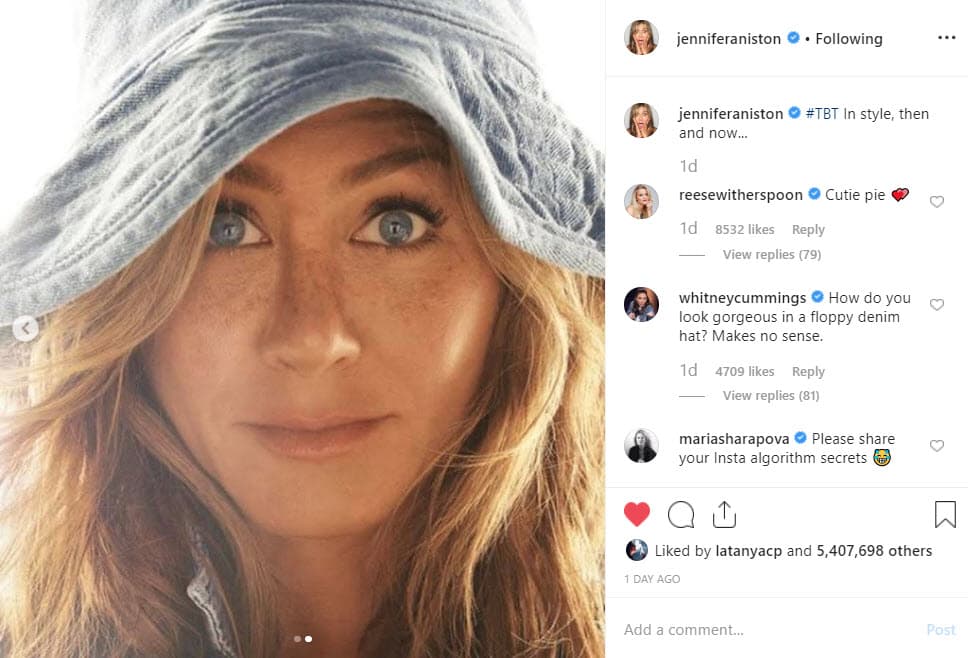 "Con estilo, entonces y ahora...", se lee en las imágenes que llevan más de 5 millones de 'me gusta'.
<br>