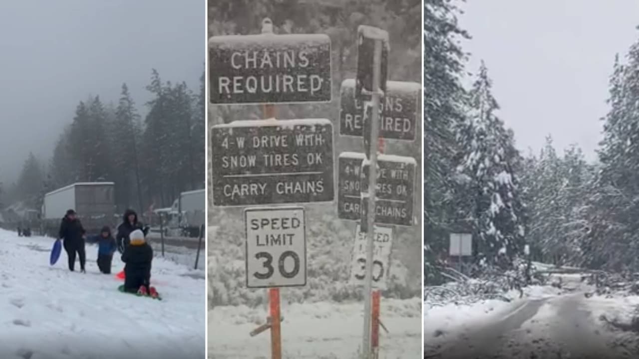 La primera tormenta invernal dejó algo de nieve fresca en las montañas. Sin embargo, expertos estiman que el sistema, que llega a partir de este domingo y permanecerá hasta el miércoles, dejará acumulados en las montañas de Los Ángeles y todo el sur de California.
<br>
