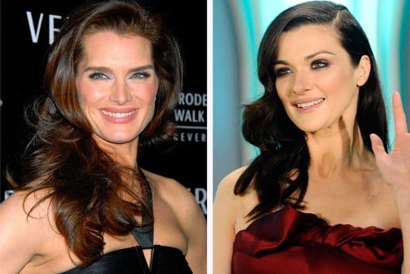 Brooke Shields y Rachel Weiz, dos bellezas gemelas.