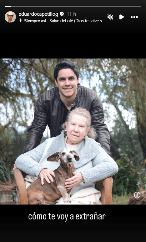 Eduardo Capetillo Jr. dedicó emotivas palabras a su abuelita.