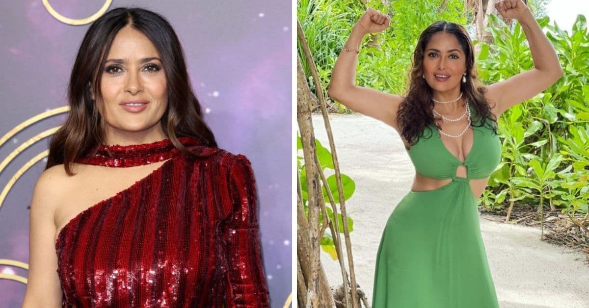 En abrigo de leopardo y sin maquillaje, Salma Hayek dio lecciones de estilo a sus 55 años