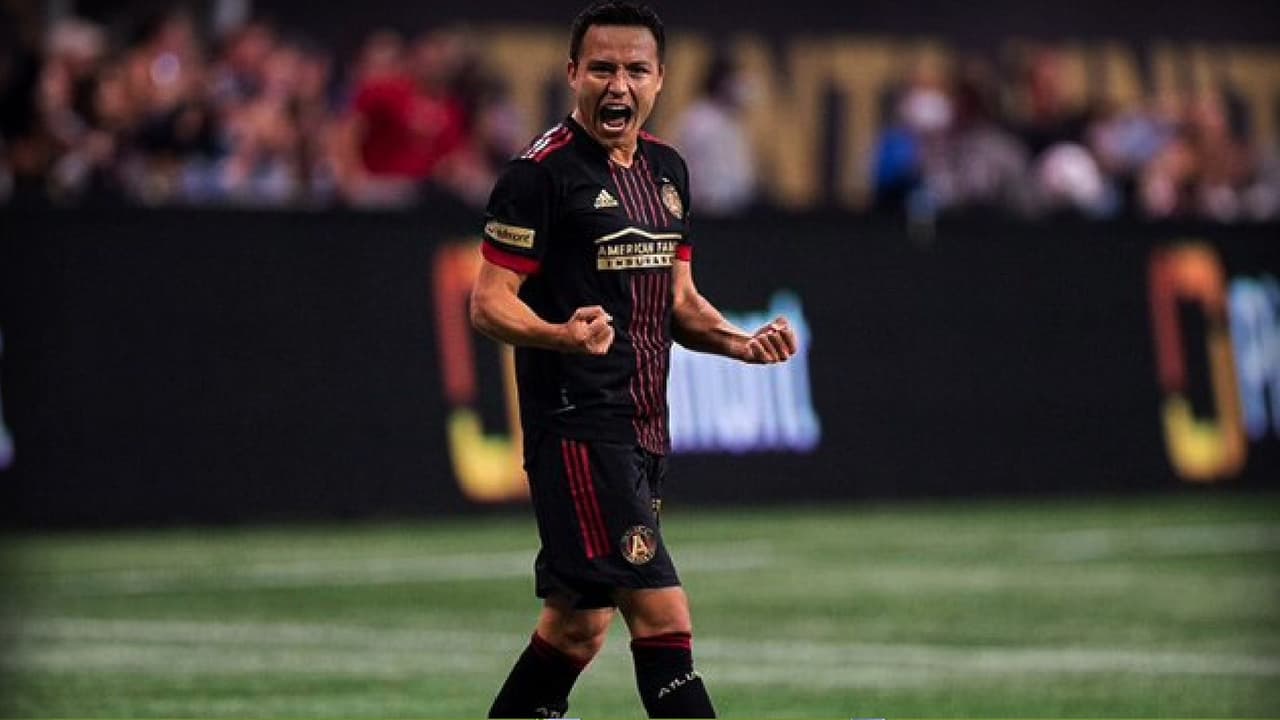 Cubo Torres celebrando en la MLS.