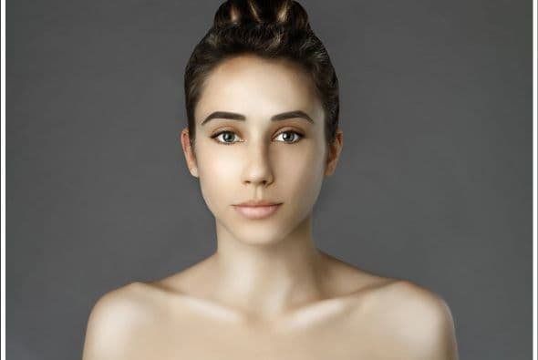 Esther Honig hizo modificar su rostro según la belleza de diferentes países. Aquí, Reino Unido. Foto: Gentileza.