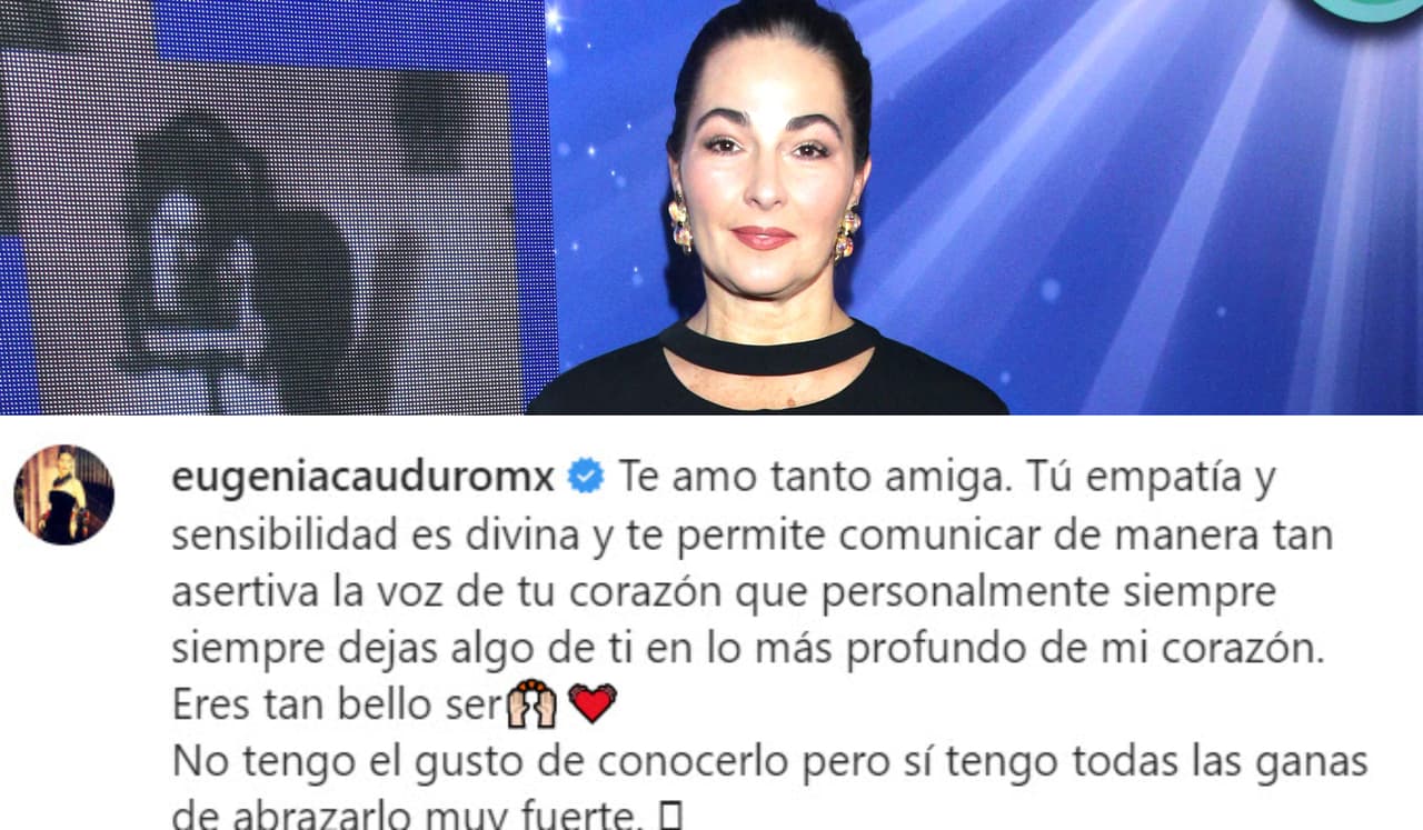 "No tengo el gusto de conocerlo, pero sí tengo todas las ganas de abrazarlo muy fuerte", escribió Eugenia Cauduro en la sección de comentarios de la cuenta de la presentadora de
<b>Hoy</b>.