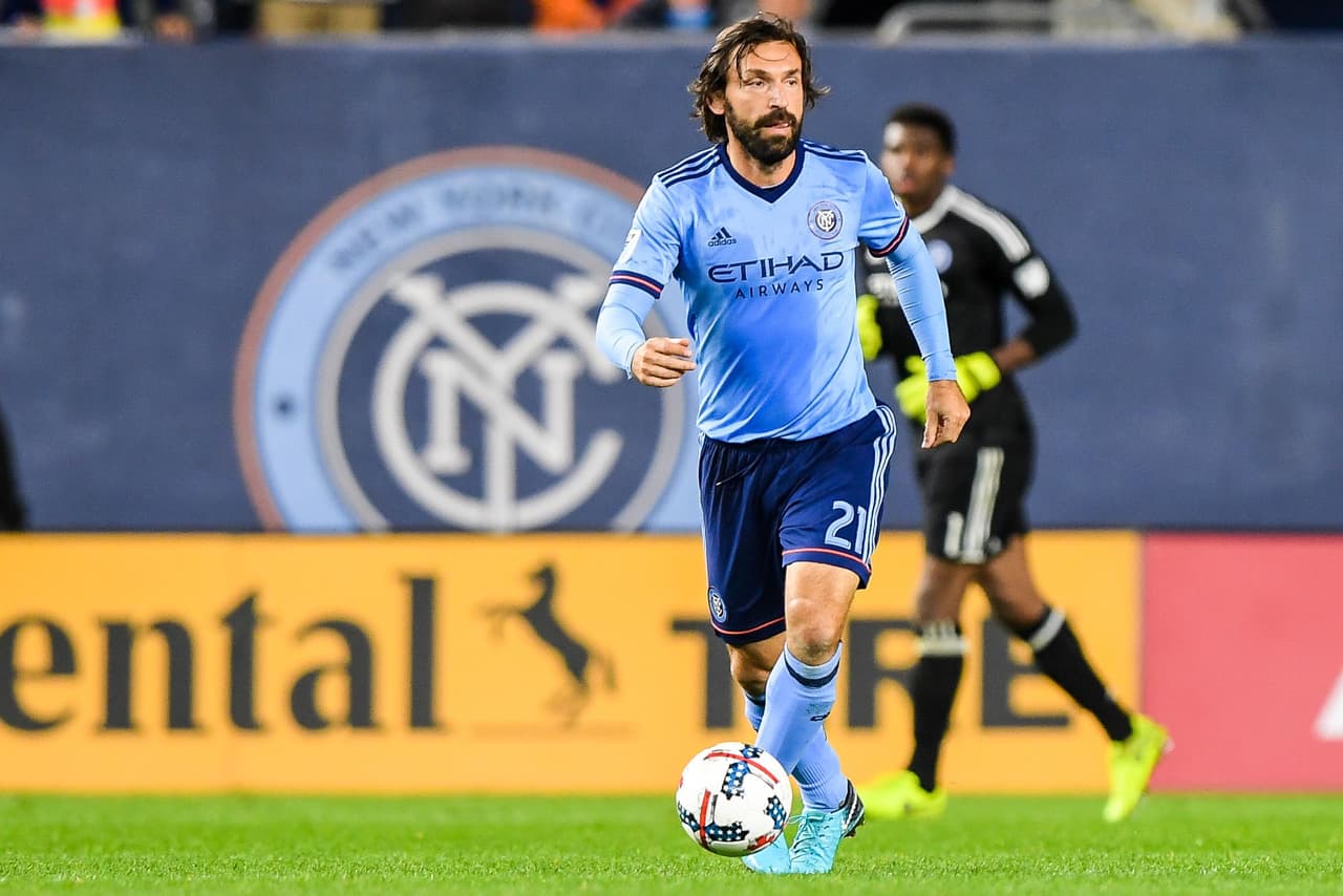 Andrea Pirlo en la temporada 2017 de MLS, jugando para New York City FC.