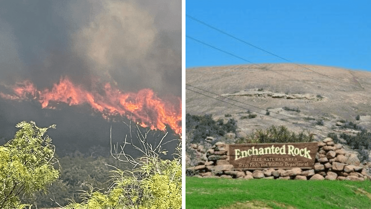 Incendio forestal en Fredericksburg consume 1,400 acres y provoca cierre del parque Enchanted Rock