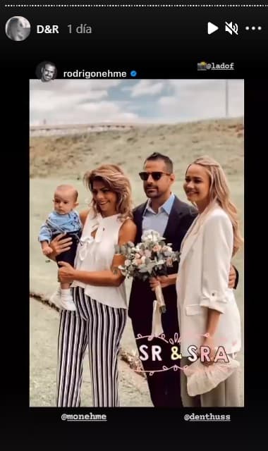 Rodrigo Nehme publicó una imagen con su madre y su sobrino tras dar el sí.