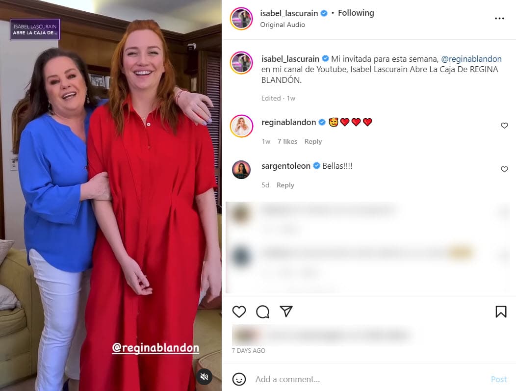 Ahora, en una reciente entrevista con Isabel Lascurain para su canal de YouTube, Regina compartió que
<b> la separación no fue "amistosa"</b>.
<br>