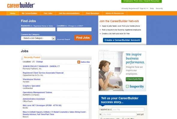 CareerBuilder: Cuenta con versiones en casi todos los países importantes. Puede almacenar hasta cinco hojas de vida y cartas de presentación en público o privado. Puedes crear hasta cinco búsquedas para recibir ofertas de trabajo y si no estás seguro por dónde empezar, el sitio ecanea para tí empleos según tu currículum y tu experiencia.