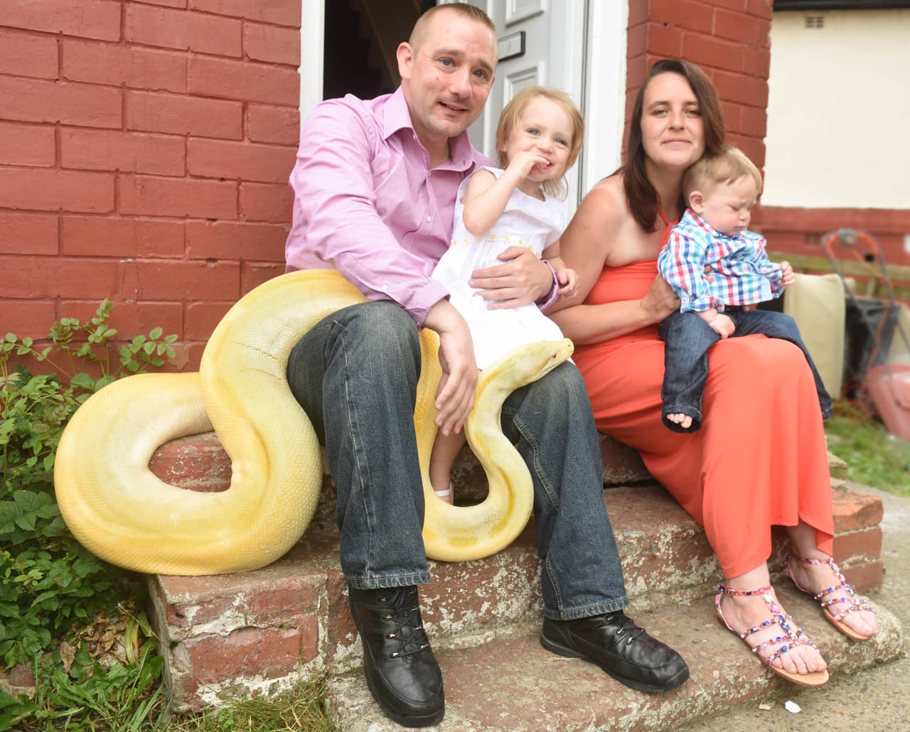 Él dice que su pitón de 15 metros de largo es parte de la familia.