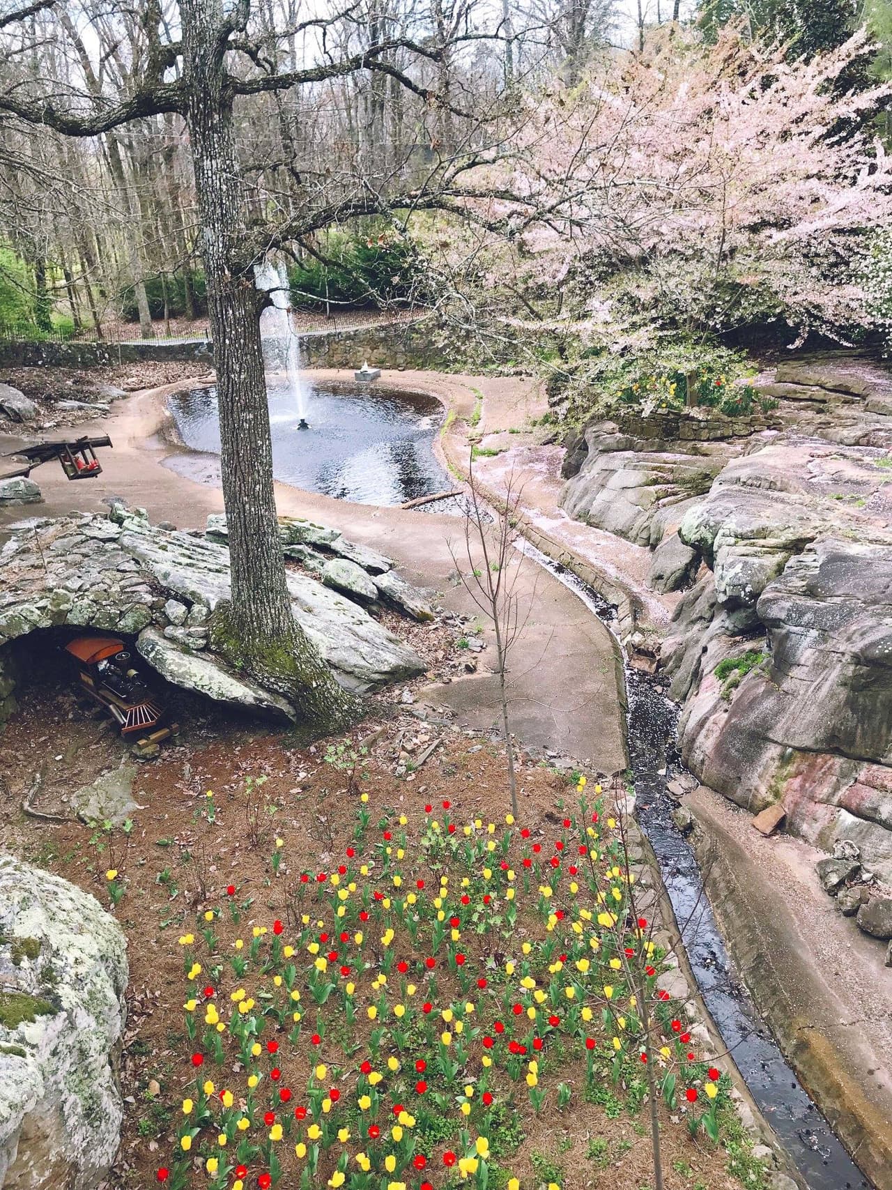 <b><a href="https://www.seerockcity.com/">Rock City Gardens (Lookout Mountain)</a></b>. Ubicada en la cima de Lookout Mountain, Rock City es una verdadera maravilla de la naturaleza que presenta enormes formaciones rocosas antiguas, jardines con más de 400 especies de plantas nativas y vistas panorámicas impresionantes.
<br>
<br>
<b><a href="https://goo.gl/maps/obaFmihXvPiS5oB89">Cómo llegar</a></b>